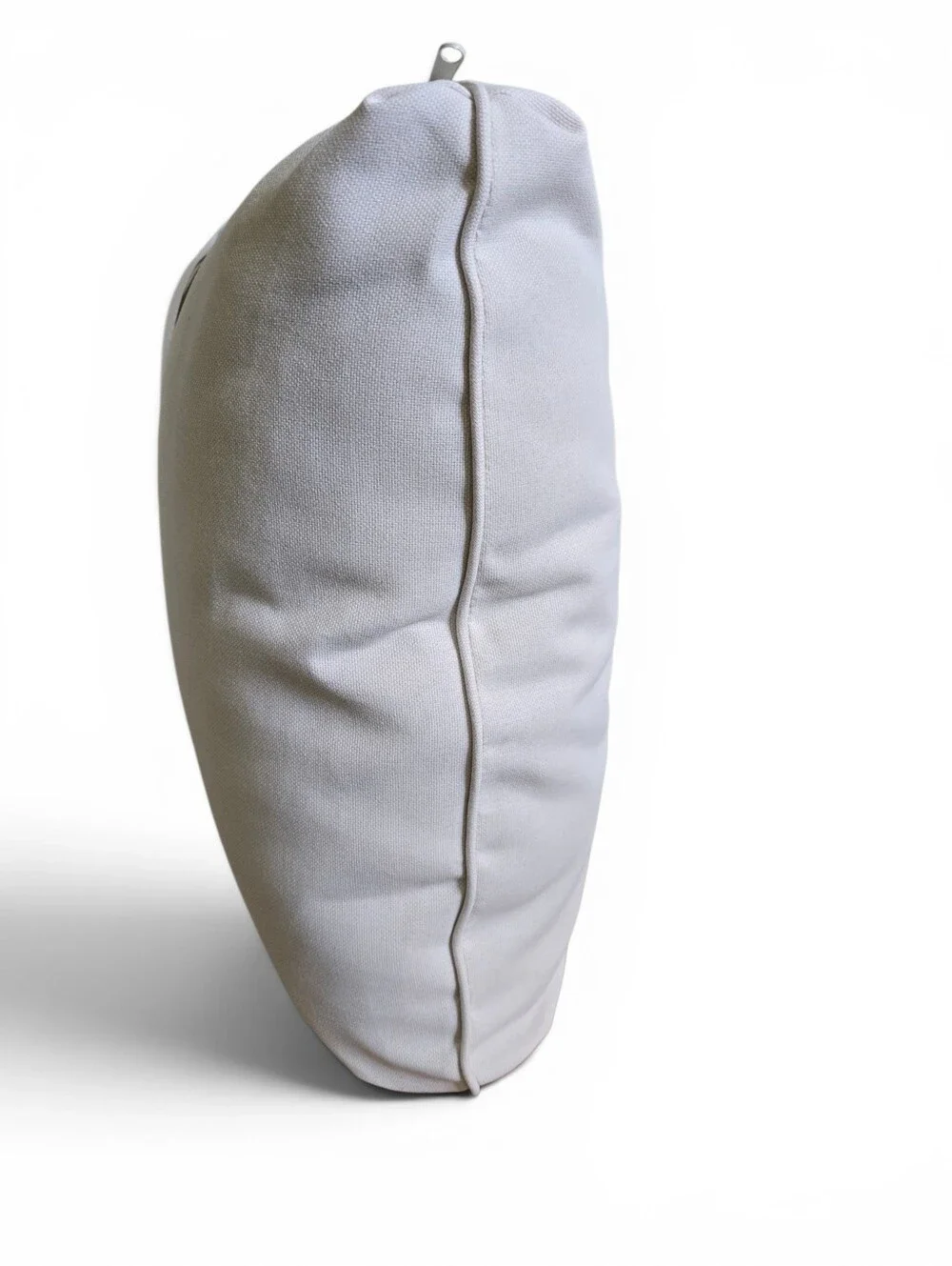Set Of 2 Ivory Patio Accent Cushions 21x18 Textured Neutral Outdoor Style Pillow